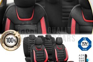 COPRISEDILI per OPEL CORSA Pelle Rossa e Alcantara