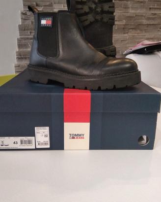Stivaletti uomo Tommy Jeans 43 neri pelle