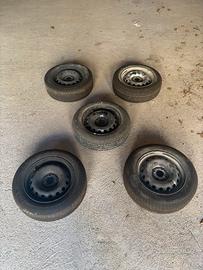 Set 5 cherchi in ferro gommati Renault Clio