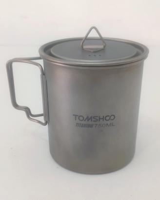 tazza in titanio TOMSHOO 0,75 lt