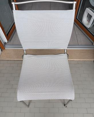Set di 4 sedie Calligaris grigie traspiranti