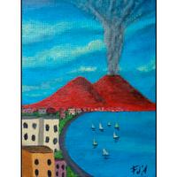dipinto olio su tela Fiore d'Amore firmato 