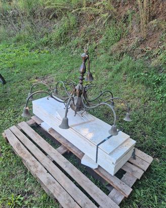 lampadario in ottone