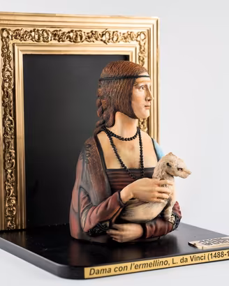 Leonardo da Vinci “Dama con l’ermellino” – Scultur
