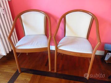 Coppia sedie a poltroncina