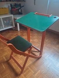 banco scuola vintage anni 60/70