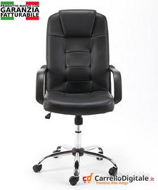 Poltrona Ufficio Presidenziale nera modello Luxor