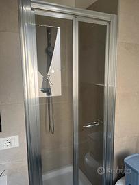 Box doccia soffietto 80 cm color acciaio satinato