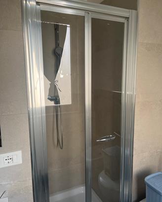 Box doccia soffietto 80 cm color acciaio satinato