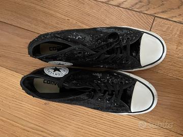 Scarpe Converse All Star zeppa interna, paillettes