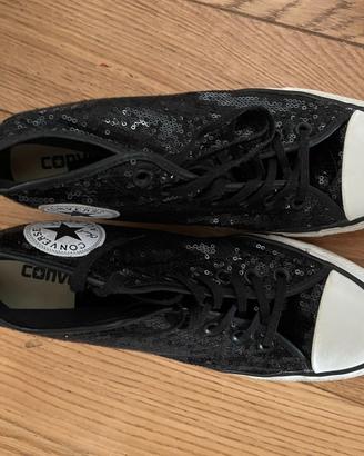 Scarpe Converse All Star zeppa interna, paillettes