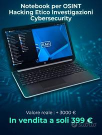 NOTEBOOK CON KALI PER OSINT CYBERSECURITY INDAGINI