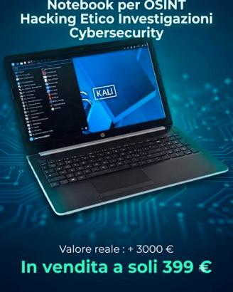 NOTEBOOK CON KALI PER OSINT CYBERSECURITY INDAGINI