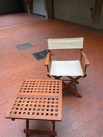 Tavolino e sedia pieghevoli