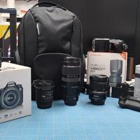 Corredo fotografico Canon 6D obiettivi accessori