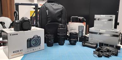 Corredo fotografico Canon 6D obiettivi accessori