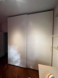 Armadio legno laccato 2 ante scorrevoli