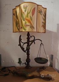 Lampada vintage Ugolini da collezione legno e rame