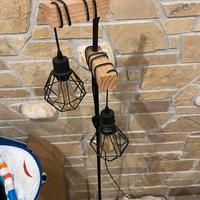 Lampada da terra industrial vintage