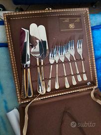 Elegante set da dessert italiano placcato oro 24K