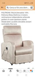 poltrona relax elettrica 