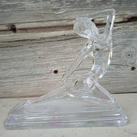 Scultura Vetro Pieno Vintage Ballerina 