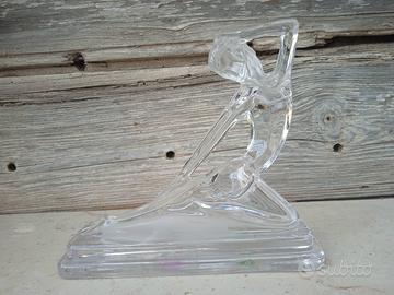 Scultura Vetro Pieno Vintage Ballerina 