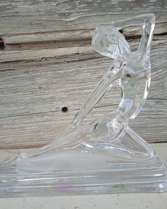 Scultura Vetro Pieno Vintage Ballerina 