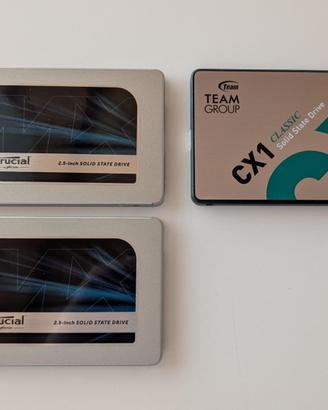SSD SATA 2.5" 500GB Crucial e Teamgroup