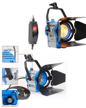 Lotto Set fresnel 2x650w 2x300w + lampadine nuove