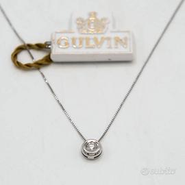 Collana in oro bianco 18 kt tipo punto luce A.67