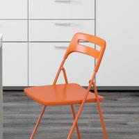 sedia pieghevole Ikea nisse arancione 