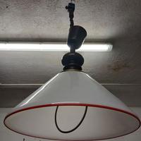Lampadario in vetro anni 70/Funzionante