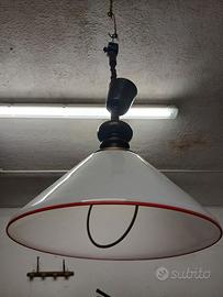 Lampadario in vetro anni 70/Funzionante