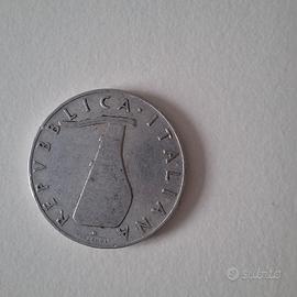 Moneta 5 lire delfino Italia 1954