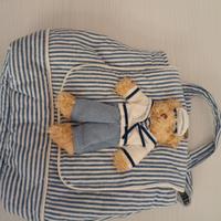 Zaino per bambini bainco e azzurro