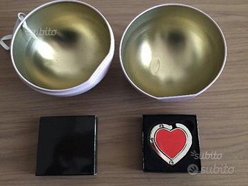 Cuore porta borse da tavolo acciaio san valentino