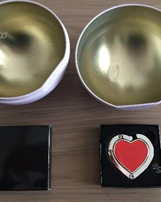 Cuore porta borse da tavolo acciaio san valentino