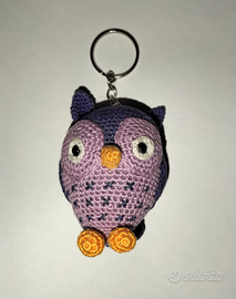 Portachiavi gufo amigurumi