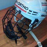 casco hockey ragazzo + bastone
