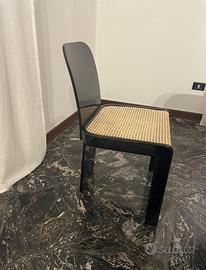 Set 4 sedie di design con tavolo in cristallo