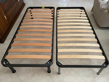2 Reti Letto Singolo 80x190 cm – Doghe in Legno co