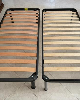 2 Reti Letto Singolo 80x190 cm – Doghe in Legno co