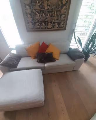 divano 3 posti, chaise longue, poggiapiedi