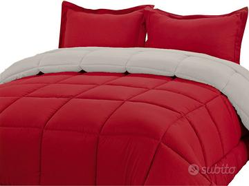 Nuovo Piumino d'Oca Naturale Matrimoniale Bicolore