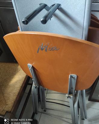 6 sedie pieghevoli da inserire 