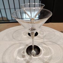 Calici vetro e argento silver