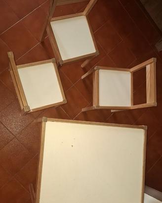 IKEA LÄTT tavolo per bambini con 3 sedie