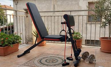 Panca e Bilanciere Regolabili(30kg) - Come Nuovi!