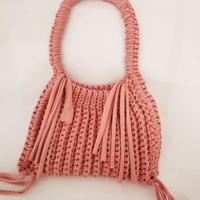 *Borsette di Fettuccia Fatte a Mano - Rosa e Verde